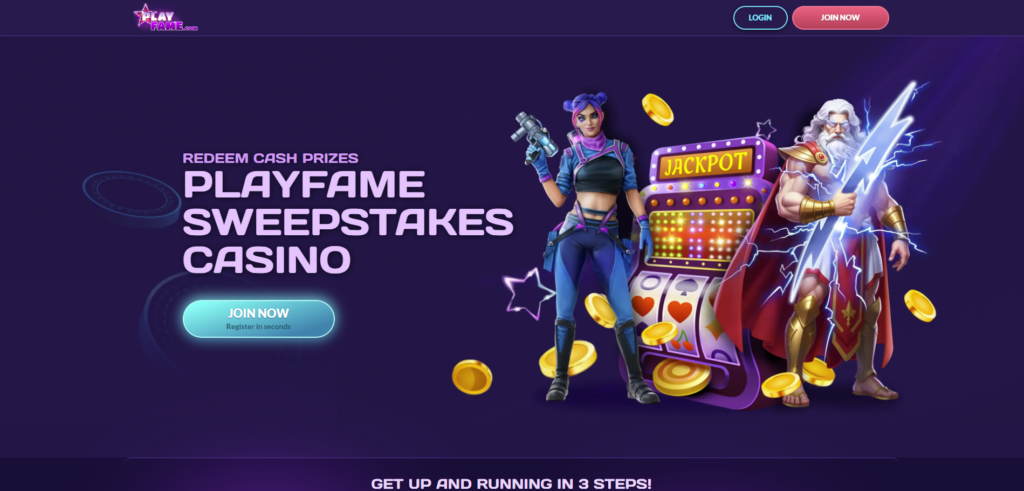 PlayFame sweepstakes casino site