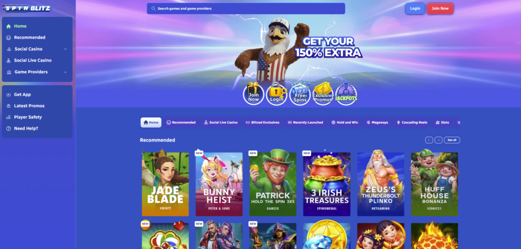 SpinBlitz social casino